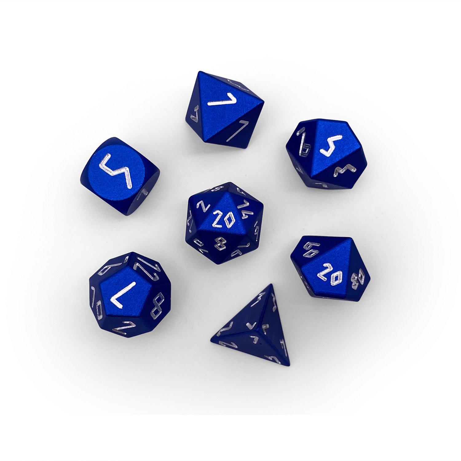 Noble Blue Pebble™ Dice - 10mm 6063 Aircraft Grade Aluminum Mini - NOR 05212