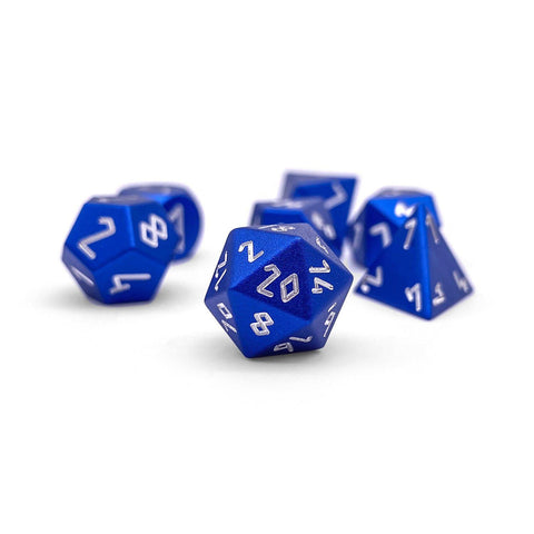 Noble Blue Pebble™ Dice - 10mm 6063 Aircraft Grade Aluminum Mini