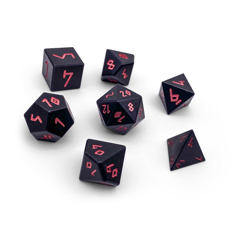 Orb of Fire - 7 Piece RPG Set 6063 Aluminum Orb Series™ Dice