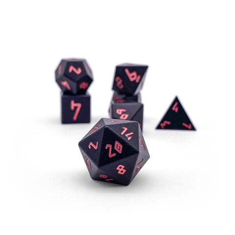 Orb of Fire - 7 Piece RPG Set 6063 Aluminum Orb Series™ Dice