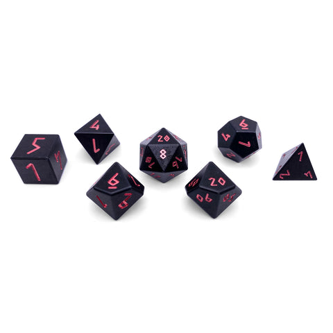 Orb of Fire - 7 Piece RPG Set 6063 Aluminum Orb Series™ Dice