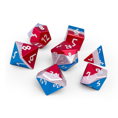 Patriot - 7 Piece RPG Set 6063 Aluminum Hybrid Dice