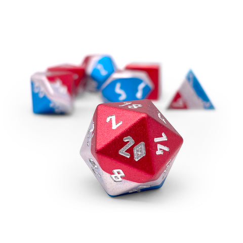 Patriot - 7 Piece RPG Set 6063 Aluminum Hybrid Dice