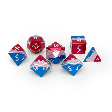 Patriot - 7 Piece RPG Set 6063 Aluminum Hybrid Dice