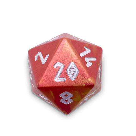 Wondrous Dice® Countdown D20 in Phoenix Tears by  6063 Aircraft Grade Aluminum