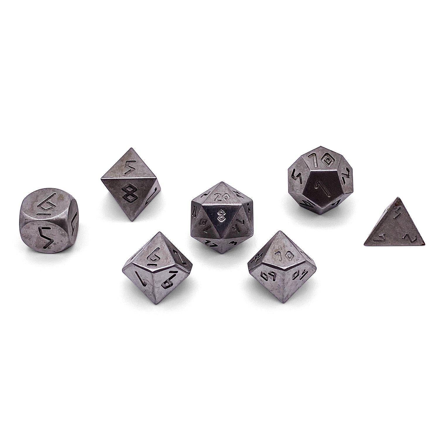 Dice Set offers - Black Nickel Metal Dice Set