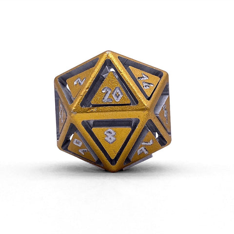 Nimbus™ Precision CNC Aluminum D20 Single Norse Font - Gold Coin