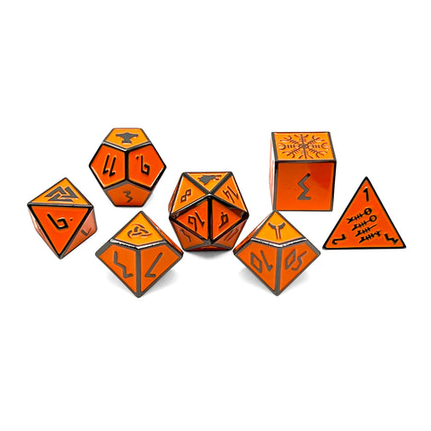 Molten Lava - Norse Themed Metal Dice Set