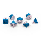 Split the Party - Blue and White Howlite 7 Piece RPG Set Gemstone Dice-Gemstone Dice-NOR 01053-Norse Foundry-dungeon and dragons-dice-dnd-dungeon & dragons