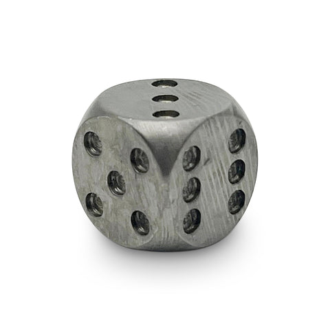 Damascus Steel - 16mm D6 Pips True Metal Dice