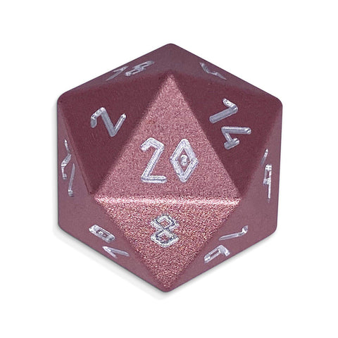 Warlock Pink - Single D20 - Aluminum Dice