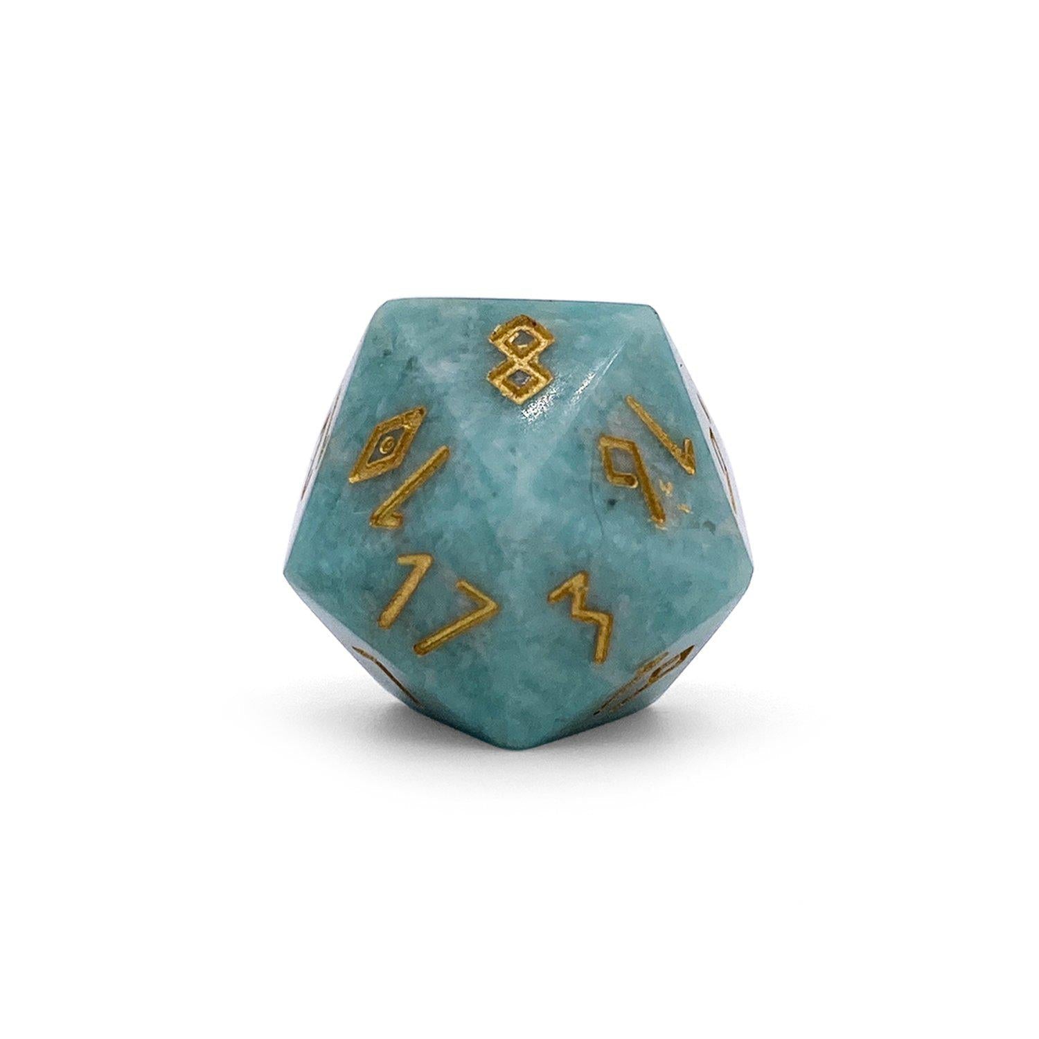 Russian Amazonite D20 Gemstone - NOR 01115