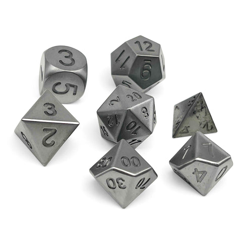 Pig Iron - 7 Piece RPG Set True Metal Dice