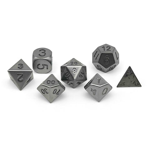 Pig Iron - 7 Piece RPG Set True Metal Dice