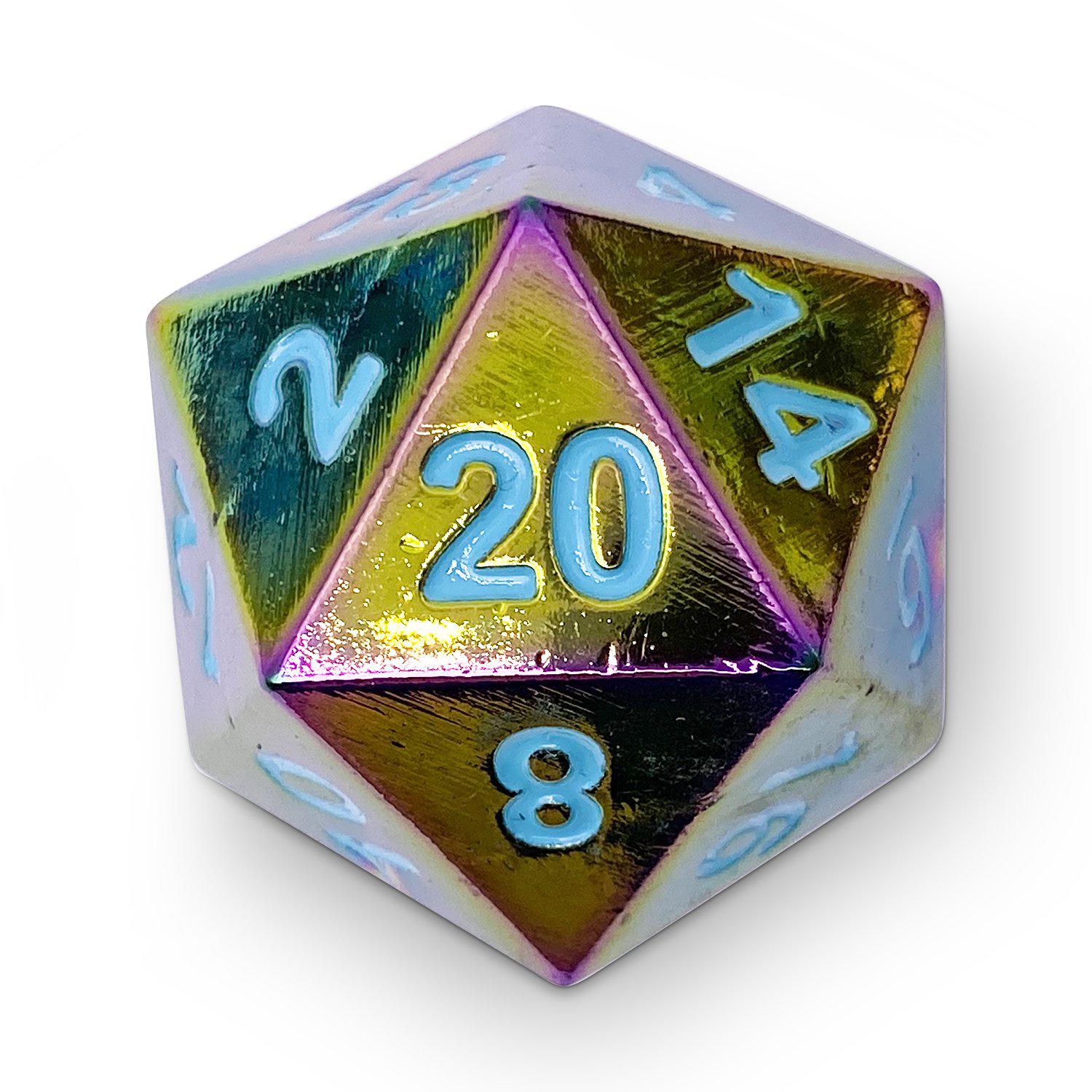 Queens Treasure - Boulder® 45mm D20 Metal Dice - NOR 00854