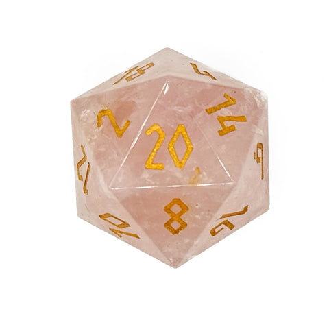 Rose Quartz - Boulder® 30mm Gemstone Dice