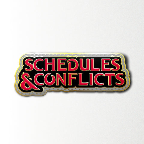 Scheduled & Conflicts - Enamel Pin