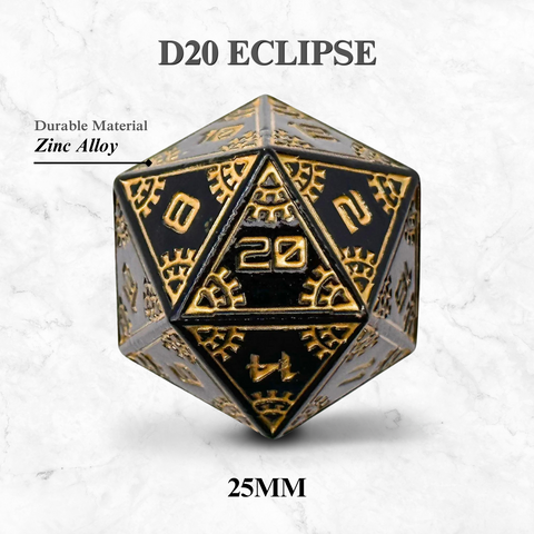 Space Dice Meteor Runestones™ - 25mm D20 - Eclipse