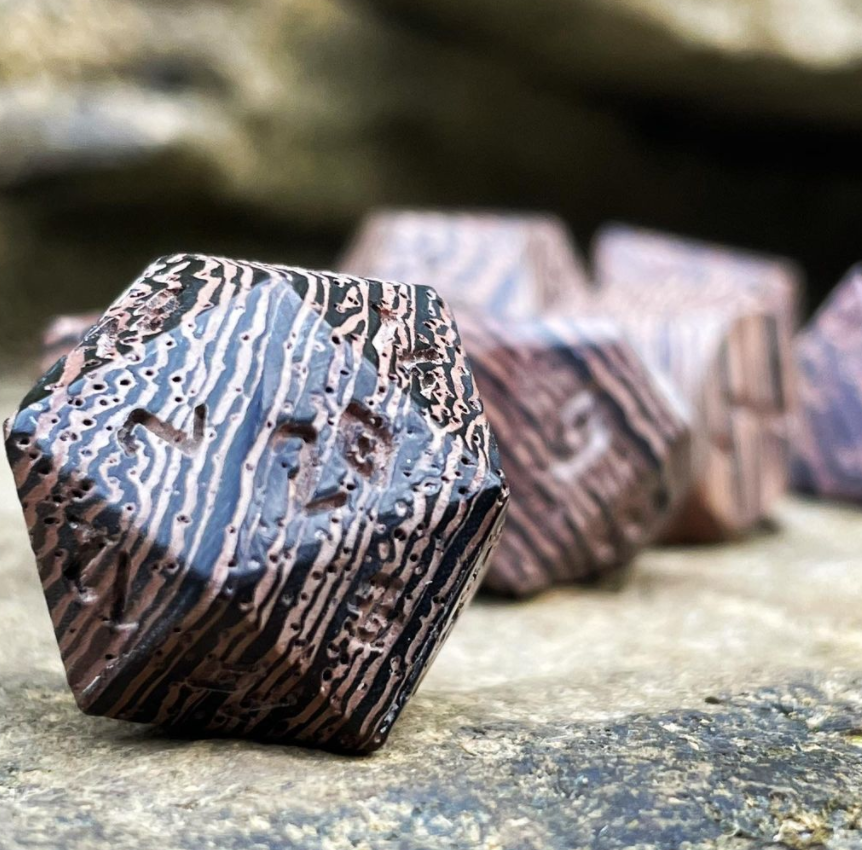 Wenge - 7 Piece RPG Wooden Dice Set - NOR 02835