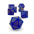 Sylvan Weaver - Frosted Sapphire Zircon-Glass Dice-DND-Dungeon & Dragons-Dice Set-Norse Foundry