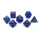 Sylvan Weaver - Frosted Sapphire Zircon-Glass Dice-DND-Dungeon & Dragons-Dice Set-Norse Foundry