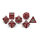 Sylvan Weaver - Shattered Garnet Zircon-Glass Dice-DND-Dungeon & Dragons-Dice Set-Norse Foundry