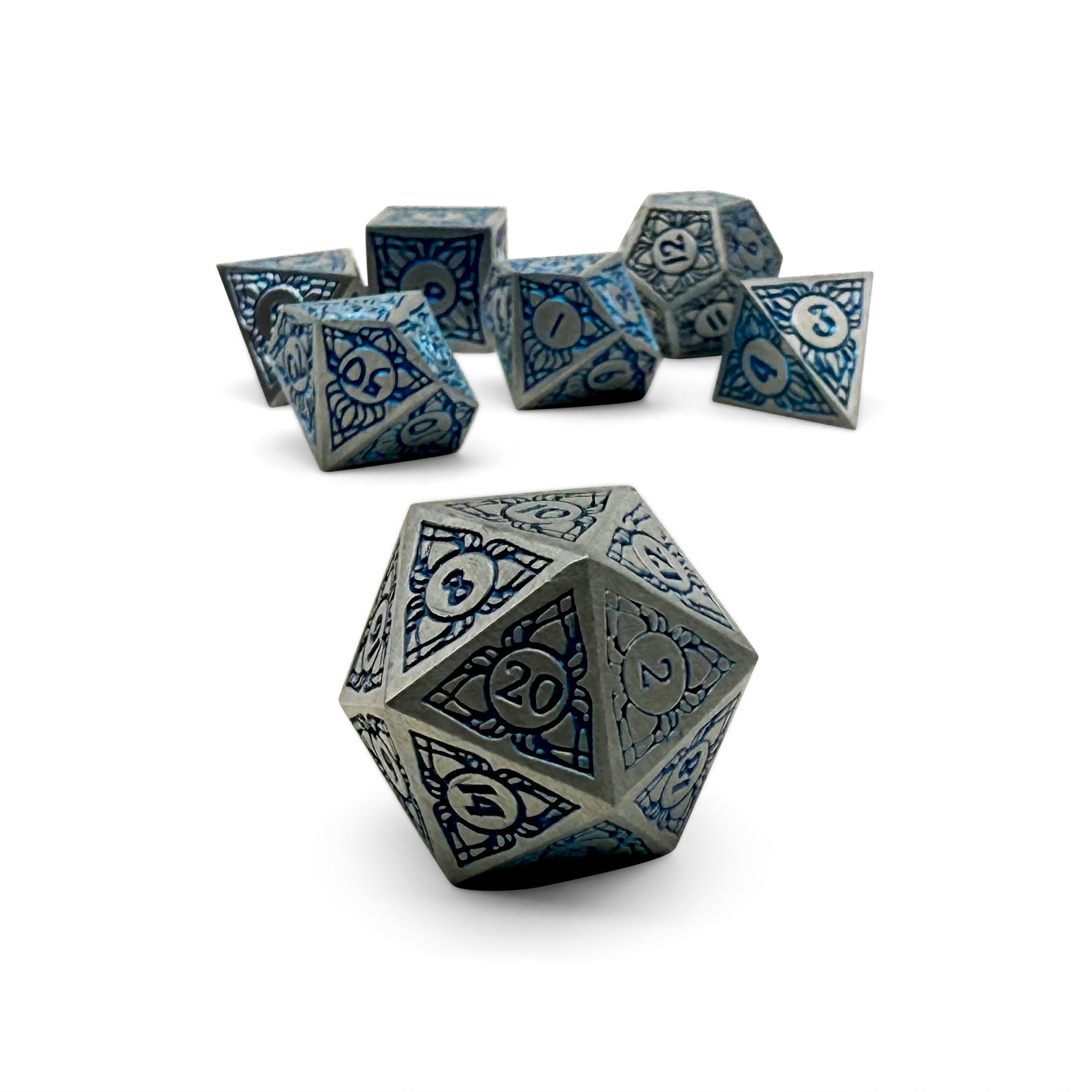 Sylvan Weaver - Skyforge Aegis-Alloy Dice-DND-Dungeon & Dragons-Dice Set-Norse Foundry