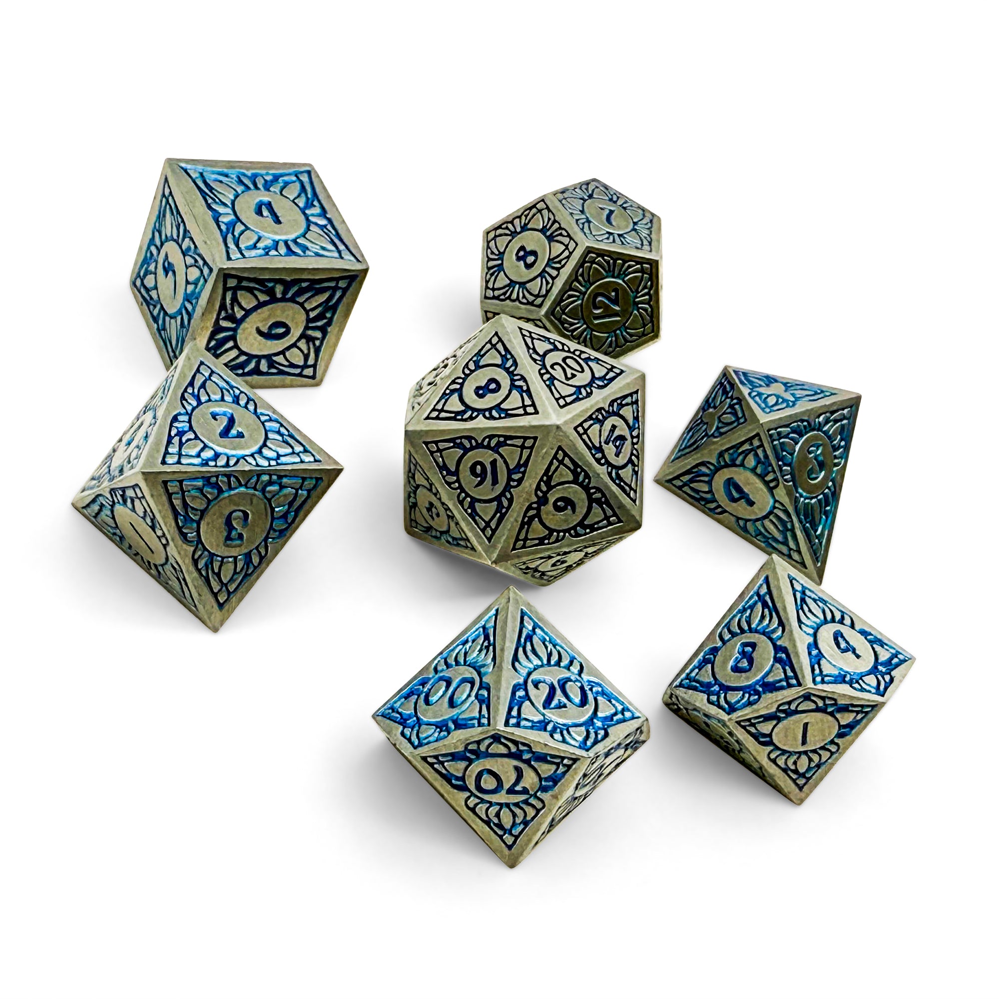 Sylvan Weaver - Skyforge Aegis-Alloy Dice-DND-Dungeon & Dragons-Dice Set-Norse Foundry