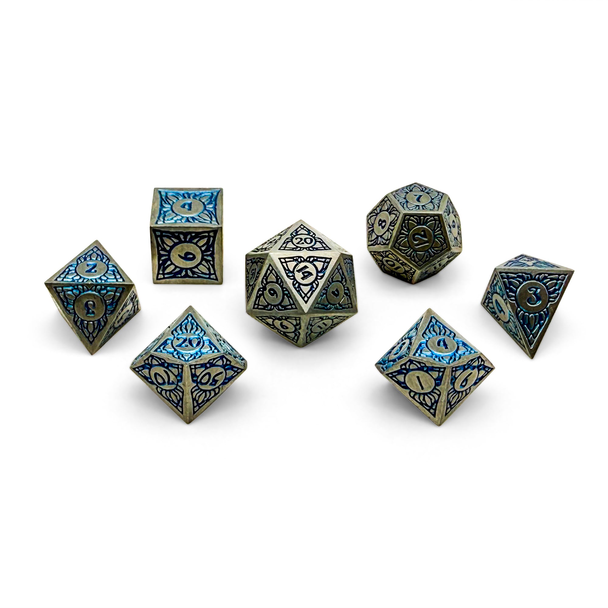 Sylvan Weaver - Skyforge Aegis-Alloy Dice-DND-Dungeon & Dragons-Dice Set-Norse Foundry