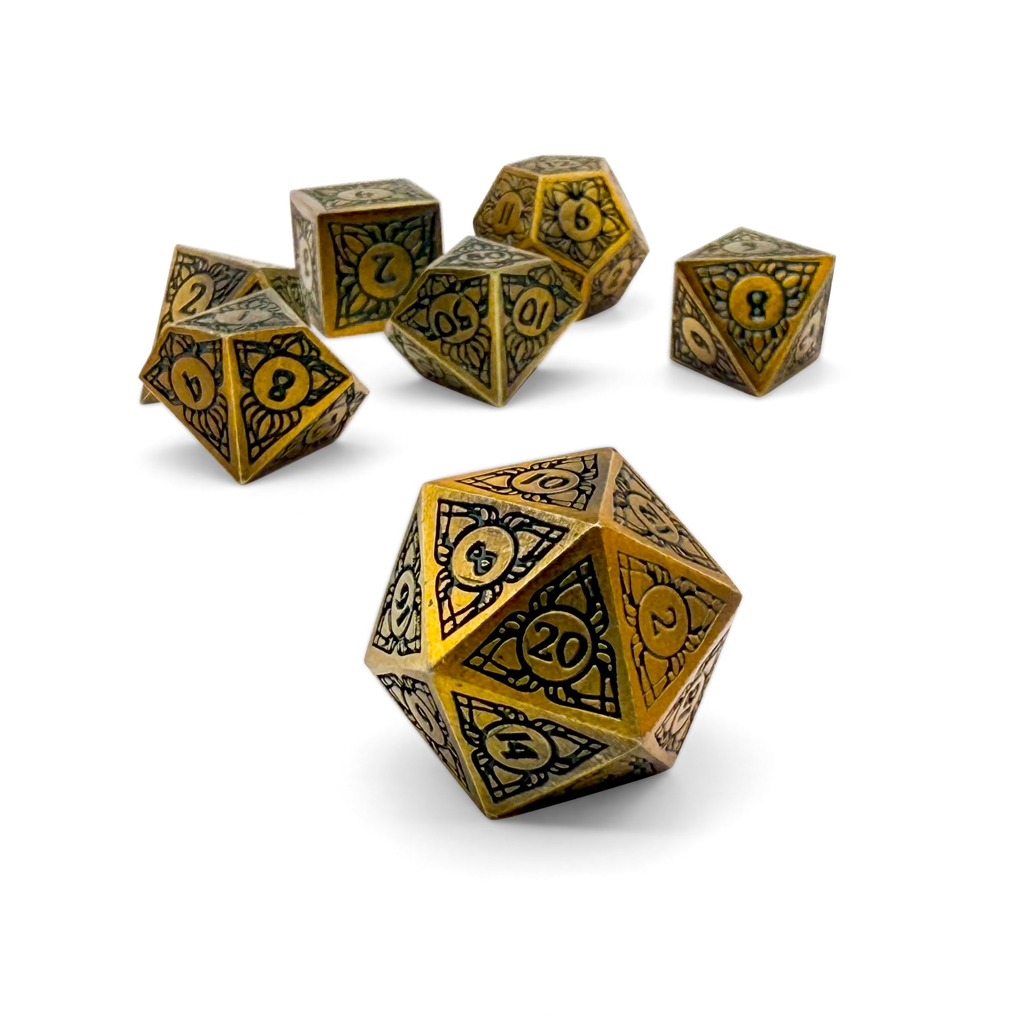 Sylvan Weaver - Verdant Vanguard-Alloy Dice-DND-Dungeon & Dragons-Dice Set-Norse Foundry