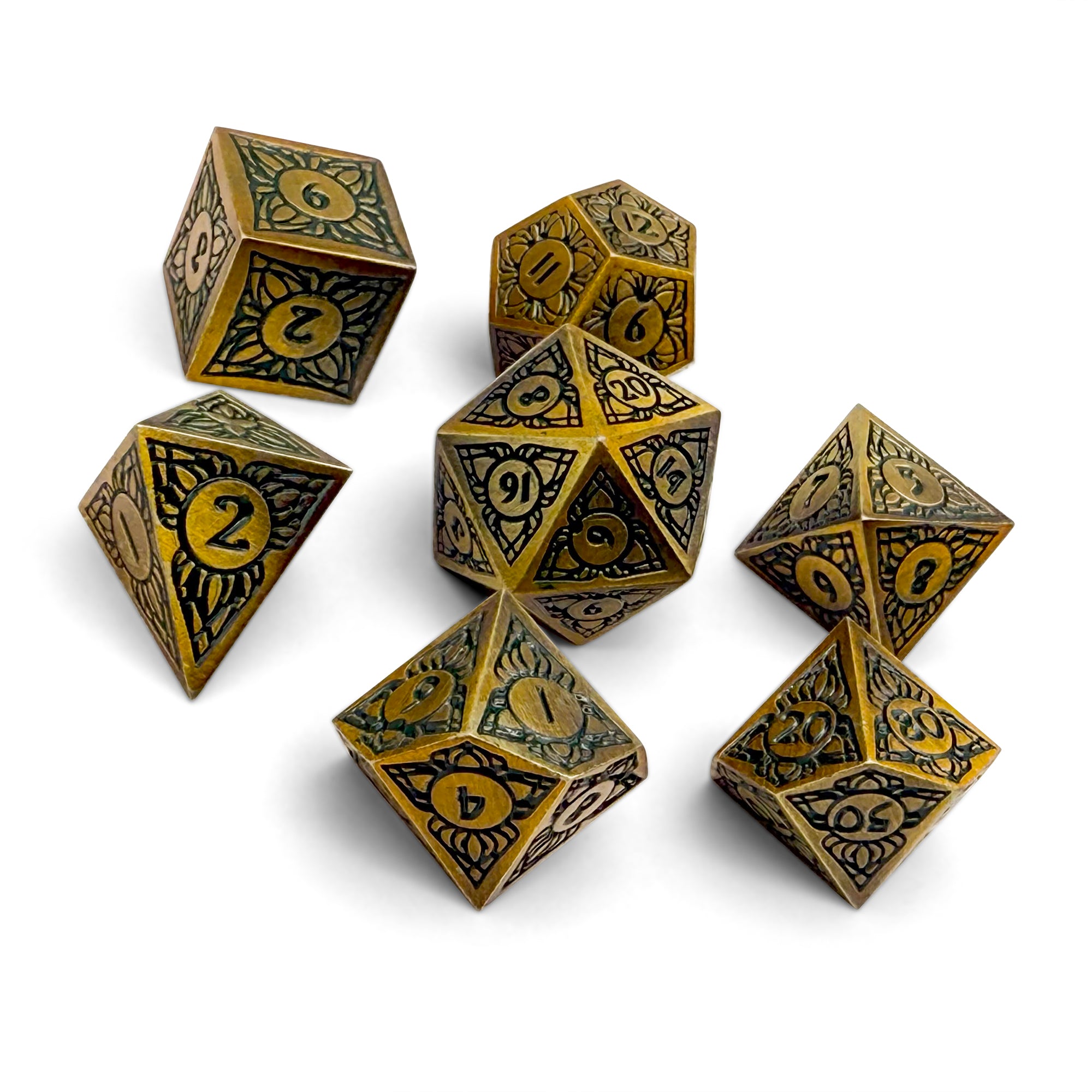 Sylvan Weaver - Verdant Vanguard-Alloy Dice-DND-Dungeon & Dragons-Dice Set-Norse Foundry