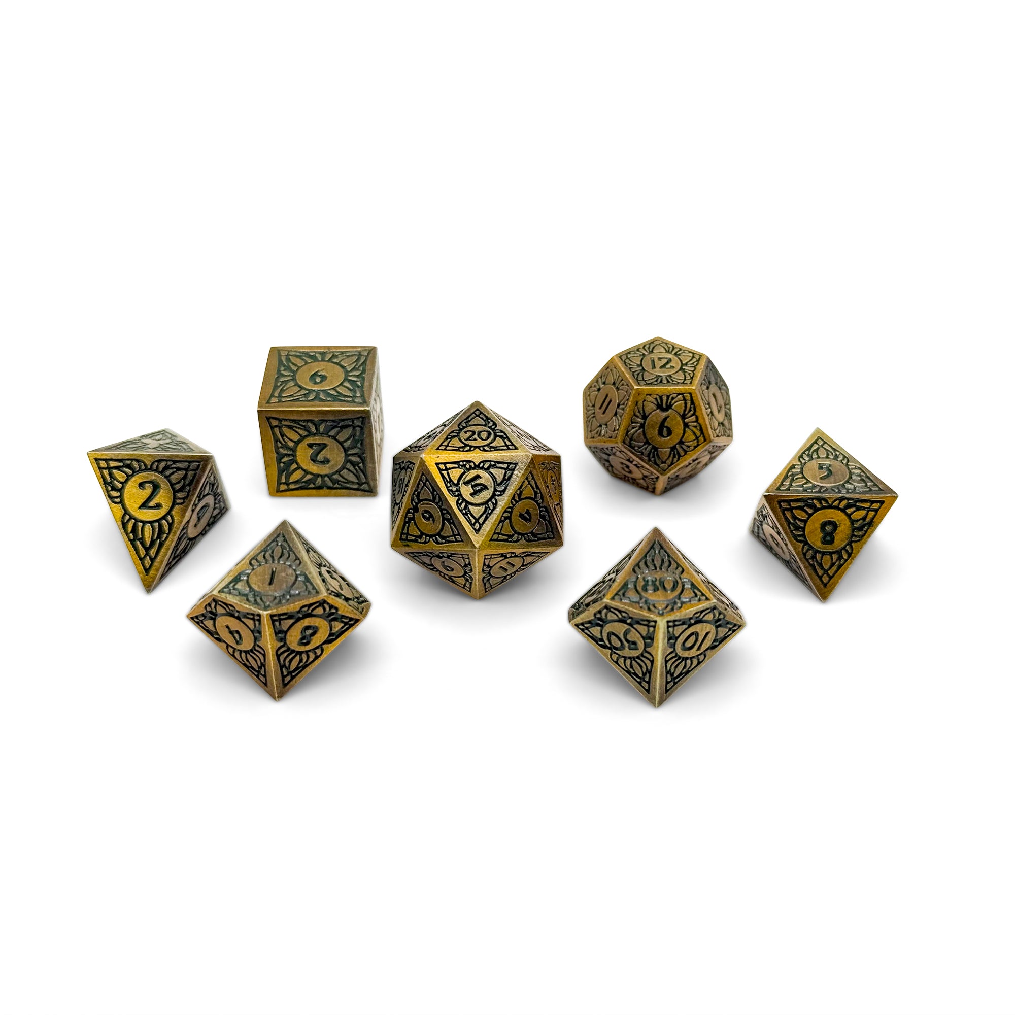 Sylvan Weaver - Verdant Vanguard-Alloy Dice-DND-Dungeon & Dragons-Dice Set-Norse Foundry