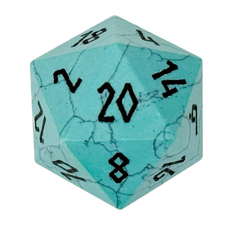 Turquoise - Boulder® 30mm Gemstone Dice