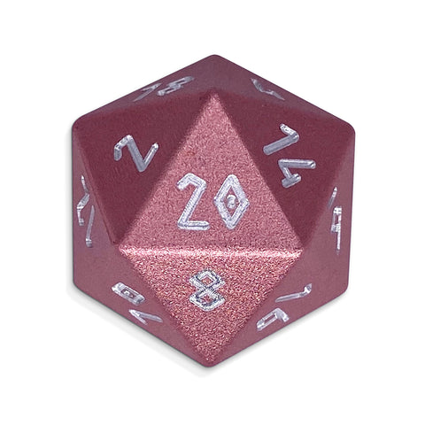 Warlock Pink - Precision Boulder® 55mm D20 6063 Aircraft Grade Aluminum Metal Die