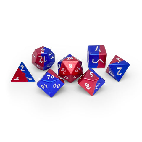 Web Slinger - 7 Piece RPG Set 6063 Aluminum Hybrid Dice