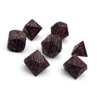 Wenge - 7 Piece RPG Wooden Dice Set - NOR 02835