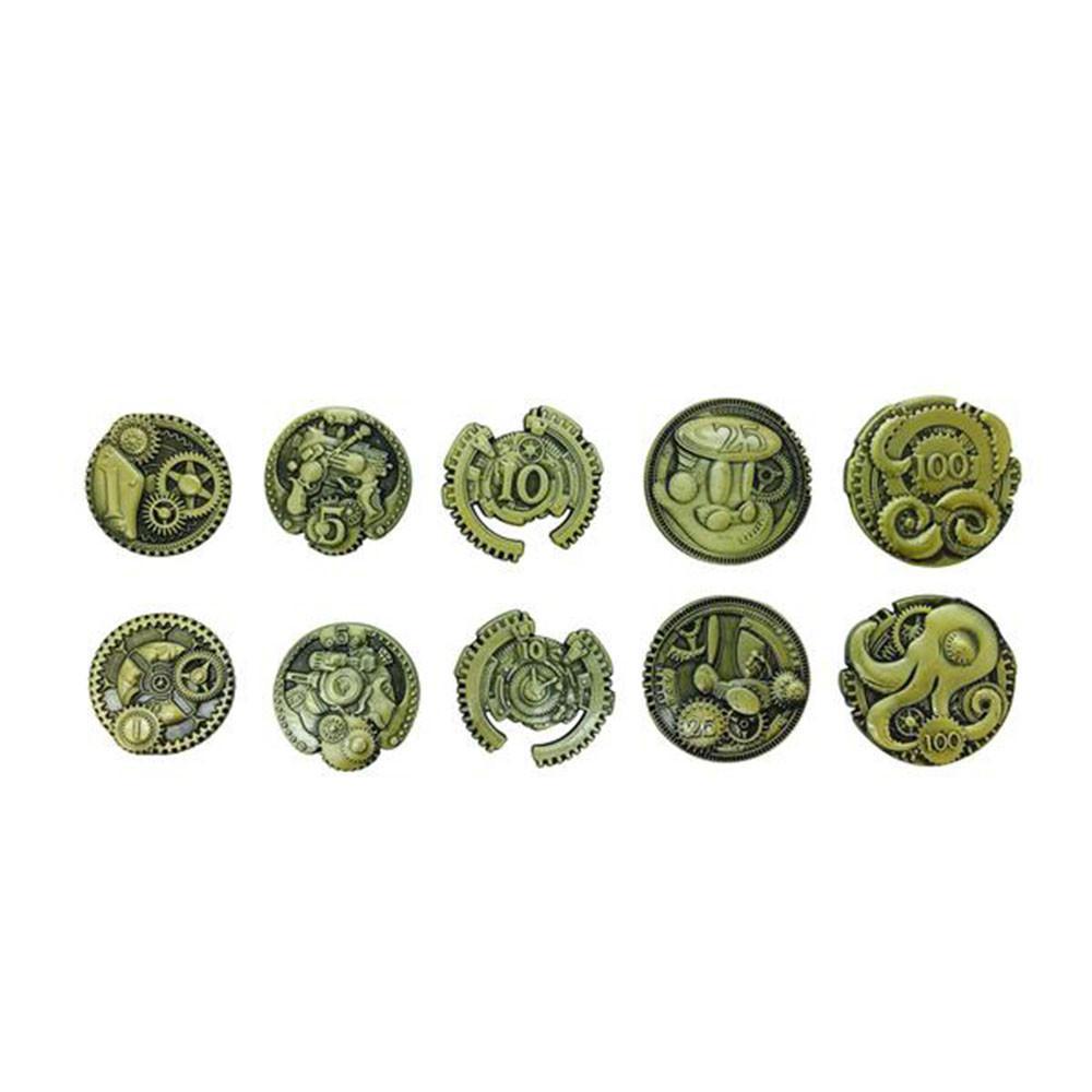 Adventure Coins – Steampunk Metal Coins Set of 10-RPG Coins-Norse Foundry-Metal Coins-DND Coins-TTRPG Coins