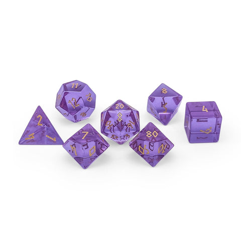 Zircon Alexandrite - 7 Piece RPG Set Zircon Glass Dice