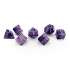 Amethyst - 7 Piece RPG Set Gemstone Dice-Gemstone Dice-Norse Foundry-Dungeons and Dragons Dice-Gem Dice-DND Dice-Gaming Dice