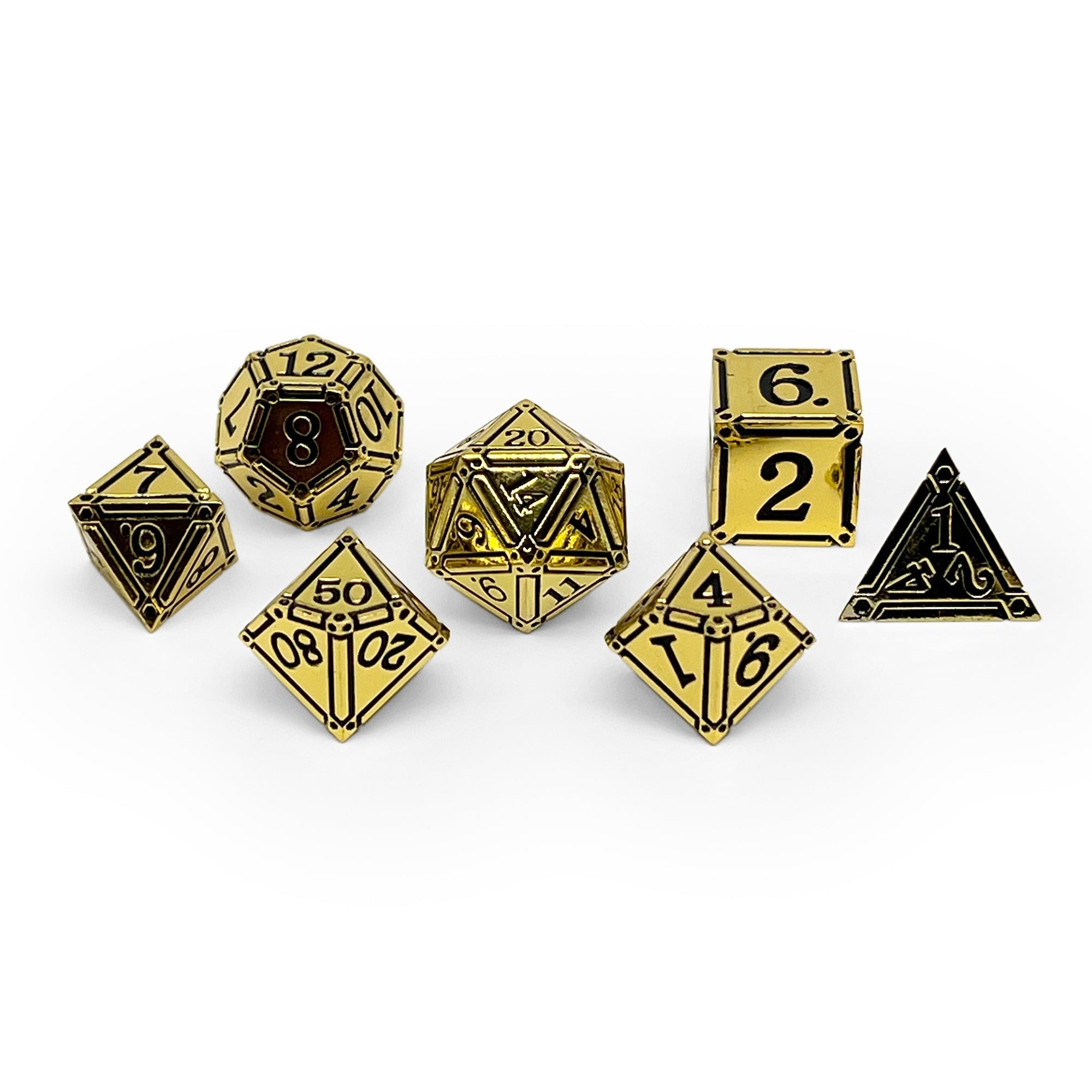 Ironworks - Ancient Treasures 7 Piece RPG set Alloy Dice - NOR 00406