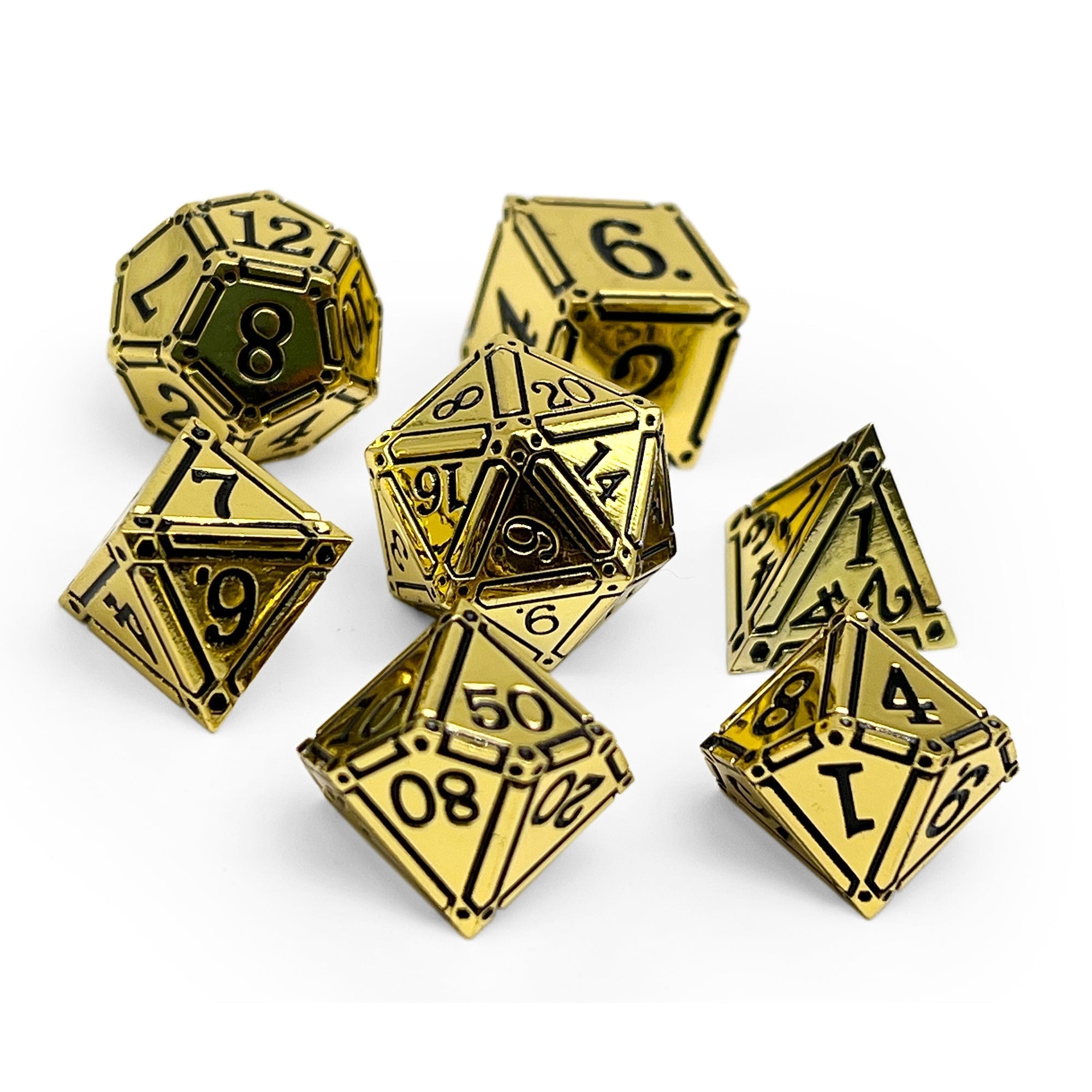 Ironworks - Ancient Treasures 7 Piece RPG set Alloy Dice - NOR 00406