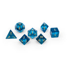 Zircon Aquamarine - 7 Piece RPG Set Zircon Glass Dice - NOR 01555