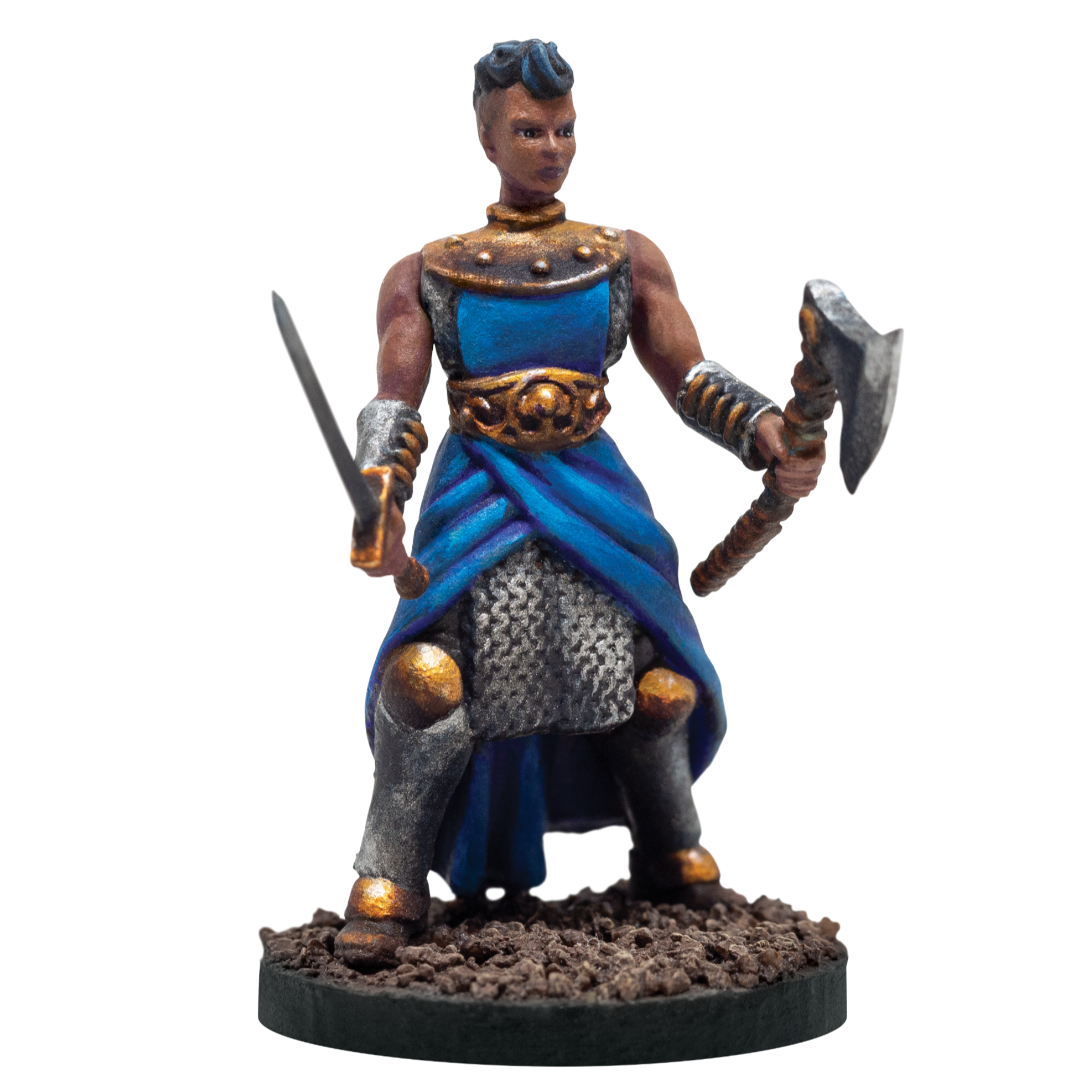 Astrid - Human Heavy Armored 28mm Miniature by Adventurers & Adversaries - A&A 0014