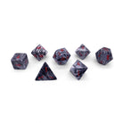 Black Network Agate - 7 Piece RPG Set Gemstone Dice-Gemstone Dice-Norse Foundry-Dungeons and Dragons Dice-Gem Dice-DND Dice-Gaming Dice