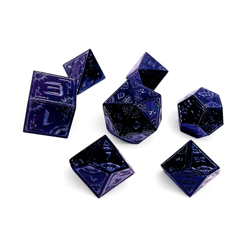 Black Hole - Space Dice 7 Piece RPG Set | Glows in the Dark