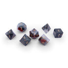 Bloodstone - 7 Piece RPG Set Gemstone Dice-Gemstone Dice-Norse Foundry-Dungeons and Dragons Dice-Gem Dice-DND Dice-Gaming Dice