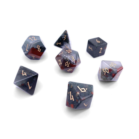 Bloodstone - 7 Piece RPG Set Gemstone Dice