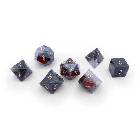 Bloodstone - 7 Piece RPG Set Gemstone Dice