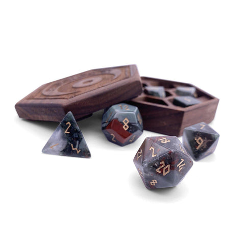 Bloodstone - 7 Piece RPG Set Gemstone Dice