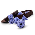 Blue Laced Agate - 7 Piece RPG Set Gemstone Dice-Gemstone Dice-Norse Foundry-Dungeons and Dragons Dice-Gem Dice-DND Dice-Gaming Dice